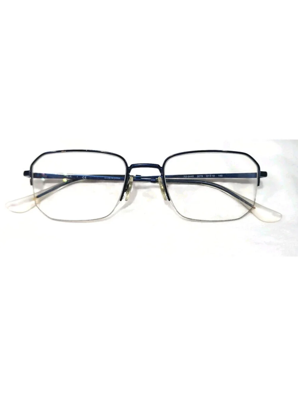 Ray Ban RB6449 3079 Blue Metal Square Eyeglasses 51-19 145